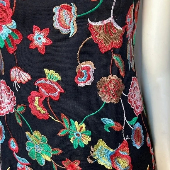 NWT Nicole Miller floral embroidered dress